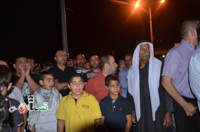   كفرقاسم - فيديو : الالاف في مظاهرة الغضب القسماوي لدخول وزير المعارف ومواجهات واصابات في مدخل البلدة مع الشرطة 